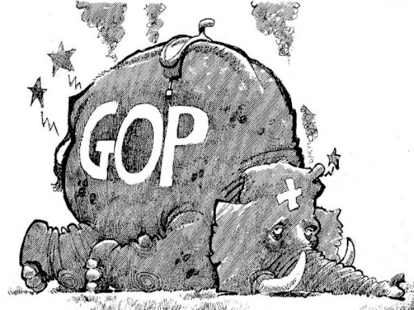 GOP elephant cartoon