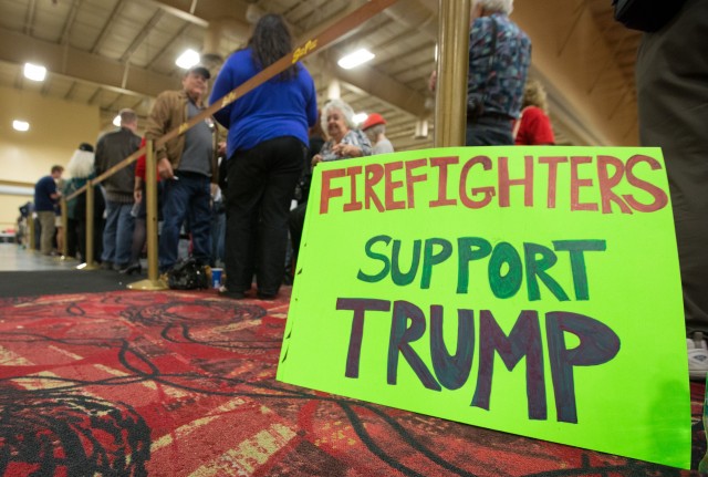 firefighters trump